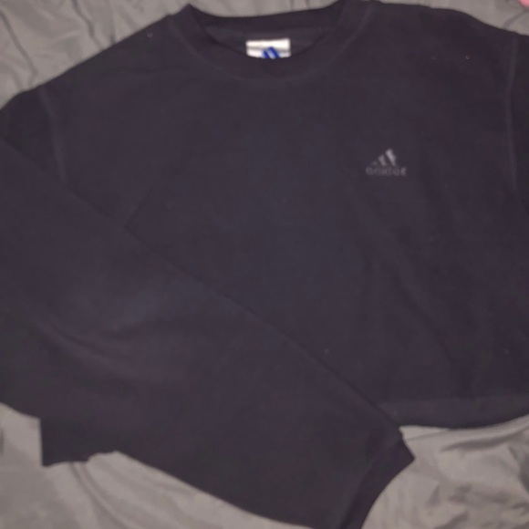 SOLD*** ADIDAS Thrifted Cropped Grey Crewneck - Picture 2 of 3
